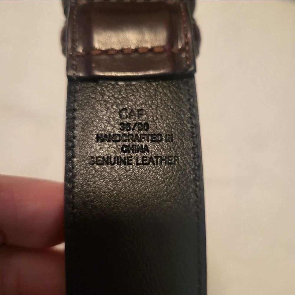 Donald J. Trump Bundle Brown 2 Genuine Leather Belts, Waist 36 - Picture 4 of 16